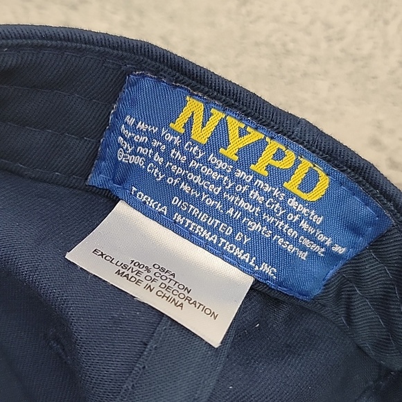 Navy NYPD Shield Hat baseball cap unisex NWT LAST ONE! - Picture 8 of 9